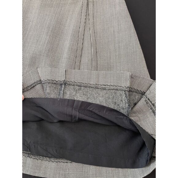 ~ Giorgio Sant'Angelo 12 Houndstooth Wool Mini Skirt Lined Pleated ALine Vintage - Picture 10 of 13